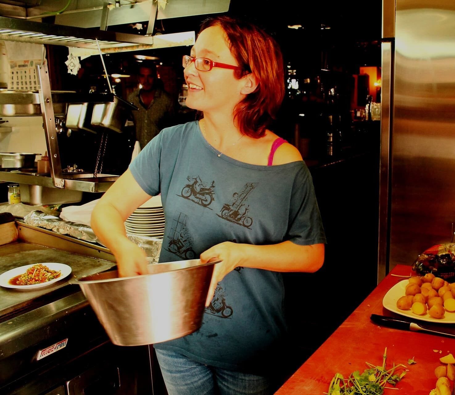 Barbara in the kitchen