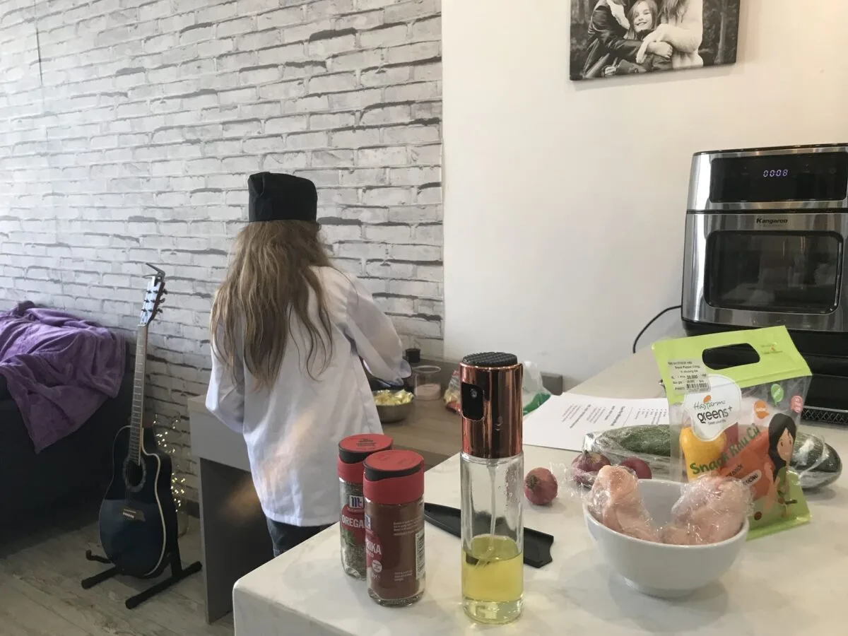 Maxine at her workstation