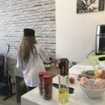 Maxine at her workstation