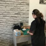Maxine in her black chef's whites during the Level 1 Fun Lesson