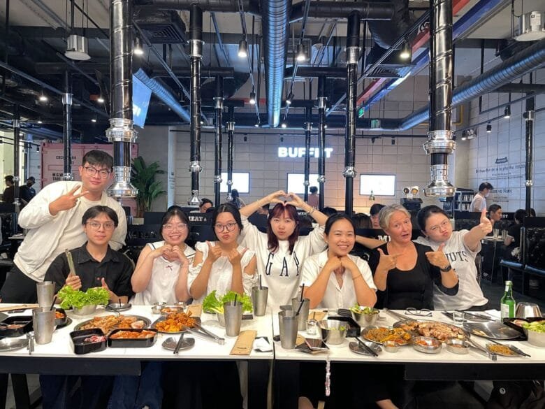Shutta Team at a Korean BBQ Restaurant in Saigon