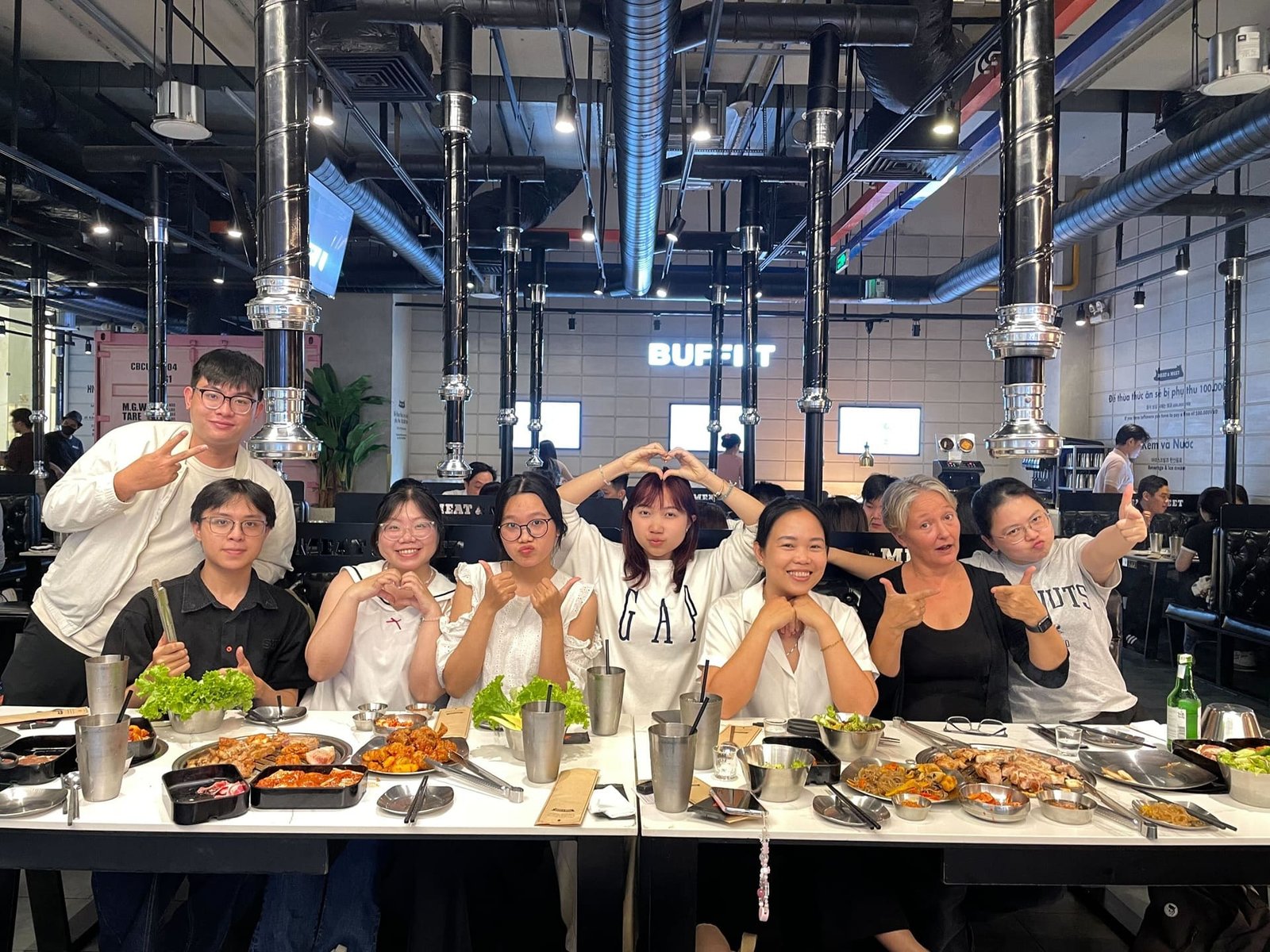 Shutta Team at a Korean BBQ Restaurant in Saigon