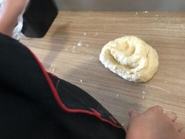 Bread Dough shaped in a smiley
